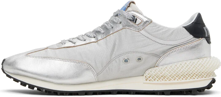 Golden Goose Silver Marathon Sneakers - Image 3