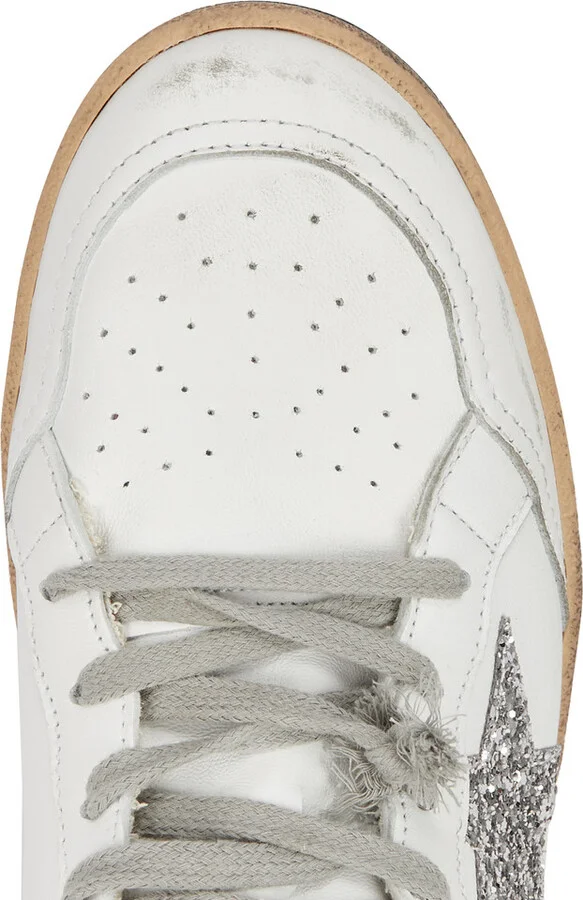 Golden Goose Sky Star Distressed Leather Hi-top Sneakers - Image 4