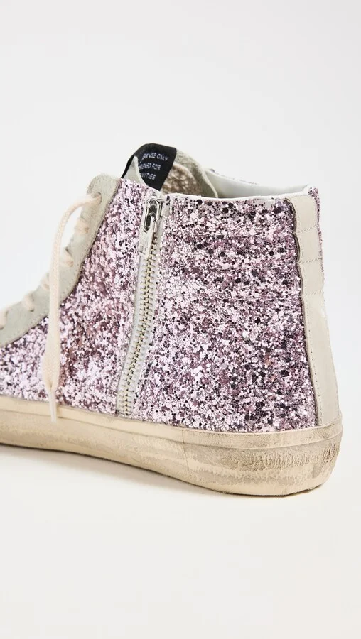 Golden Goose Slide Glitter and Suede Sneakers - Image 5