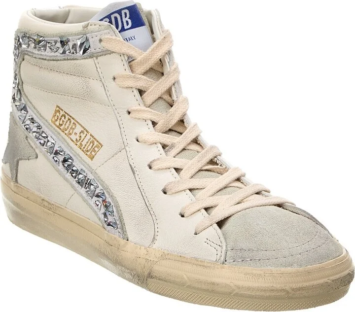 Golden Goose Slide Leather & Suede High-Top Sneaker