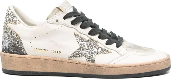 Golden Goose Sneakers 'Ball Star' In White And Silver