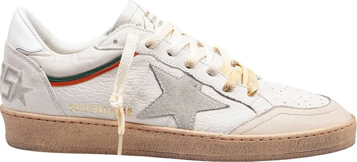 Golden Goose Sneakers Ballstar In Nappa And Nylon Color White/beige