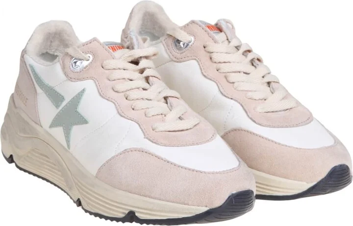 Golden Goose Sneakers Running Sole In White And Nude Leather - Image 4