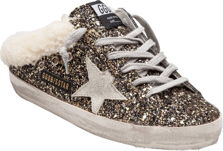 Golden Goose Sneakers Super Star In Glitter Color Black/gold - Image 2