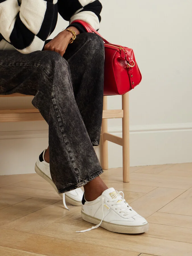 Golden Goose - Soul-star Distressed Leather Sneakers - White - Image 2