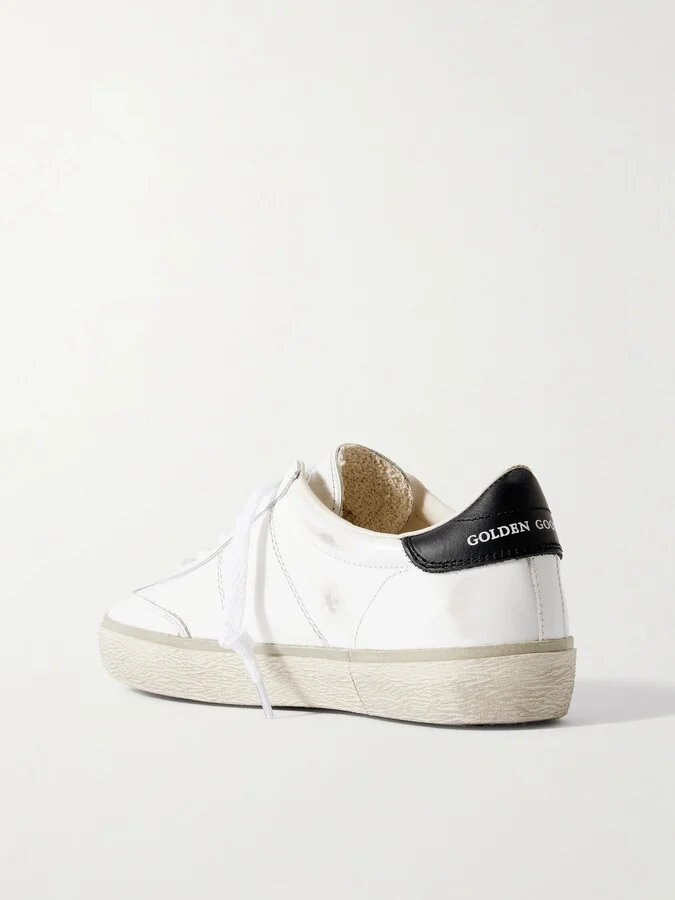 Golden Goose - Soul-star Distressed Leather Sneakers - White - Image 3