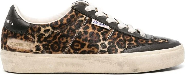 Golden Goose Soul-Star Leopard Horsy Upper Leather Hf Tongue Nappa Toe And Heel