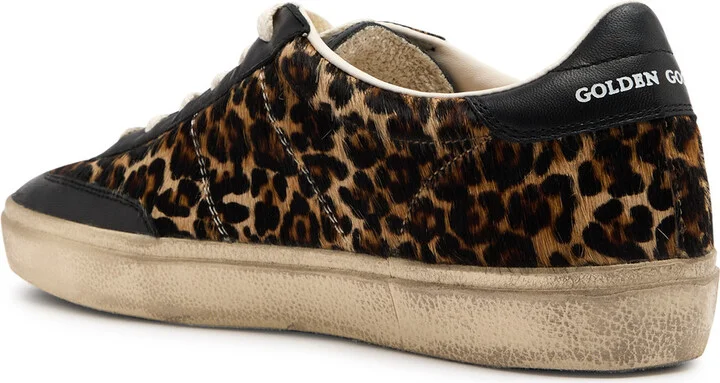 Golden Goose Soul Star Leopard-print Calf-hair Sneakers - Image 2