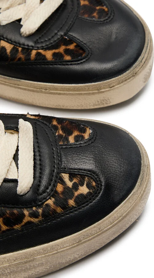 Golden Goose Soul Star Leopard-print Calf-hair Sneakers - Image 3