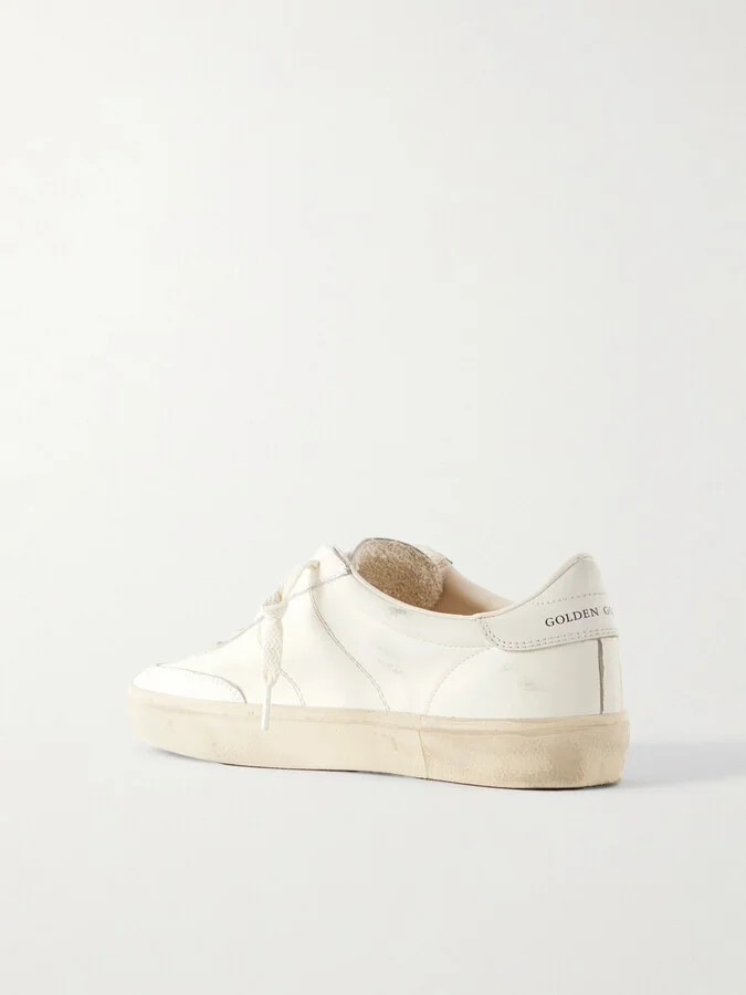 Golden Goose - Soul-star Logo-print Distressed Leather Sneakers - White - Image 3
