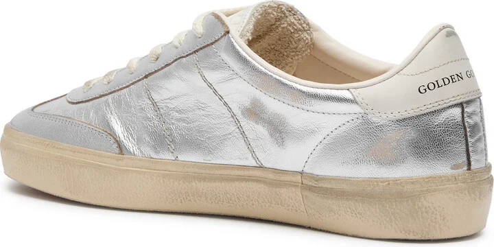 Golden Goose Soul Star Metallic Distressed Leather Sneakers - Image 2
