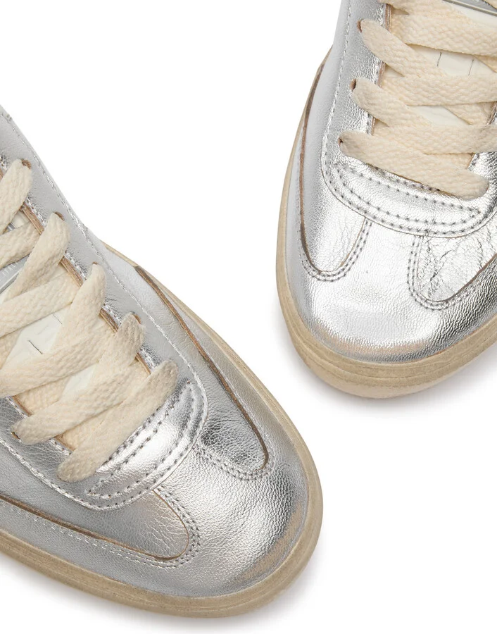 Golden Goose Soul Star Metallic Distressed Leather Sneakers - Image 3