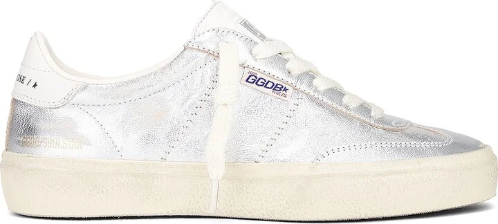 Golden Goose Soul-star Sneaker in Metallic Silver
