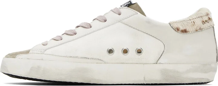 Golden Goose SSENSE Exclusive Beige Super-Star Double Quarter Sneakers - Image 3