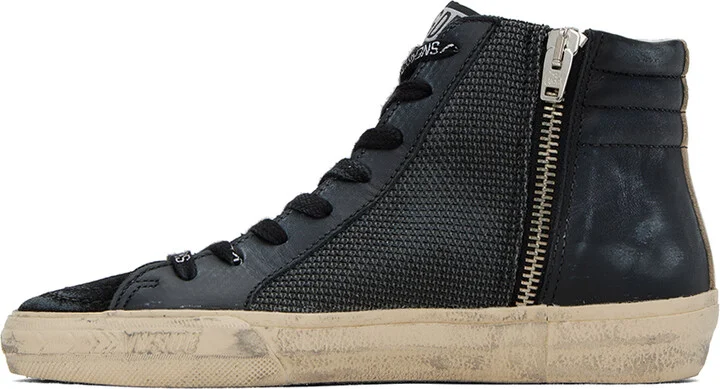 Golden Goose SSENSE Exclusive Black Slide Sneakers - Image 3