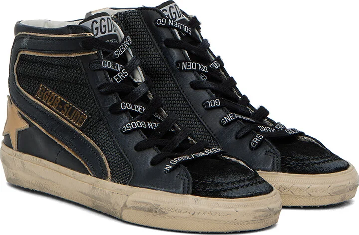 Golden Goose SSENSE Exclusive Black Slide Sneakers - Image 4