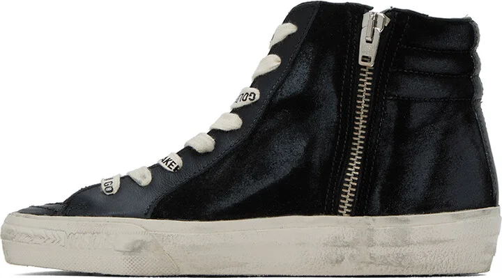 Golden Goose SSENSE Exclusive Black Slide Sneakers - Image 3