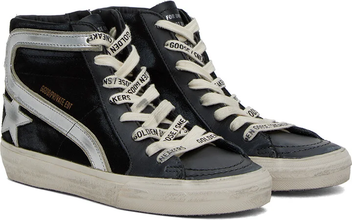Golden Goose SSENSE Exclusive Black Slide Sneakers - Image 4