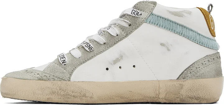 Golden Goose SSENSE Exclusive Off-White Mid Star Sneakers - Image 3