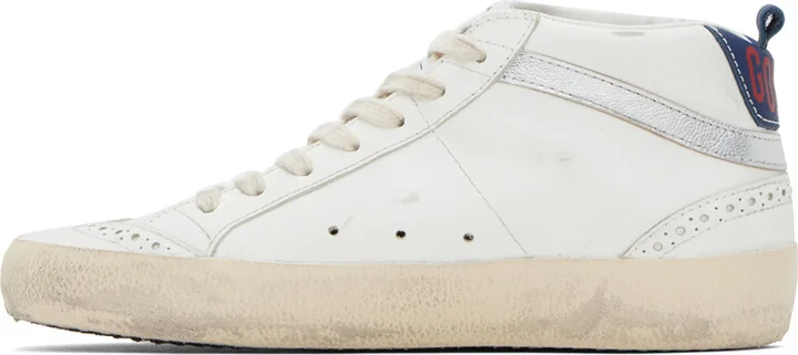 Golden Goose SSENSE Exclusive Off-White Mid Star Sneakers - Image 3