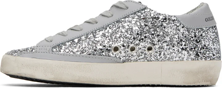 Golden Goose SSENSE Exclusive Silver Super-Star Classic Sneakers - Image 3