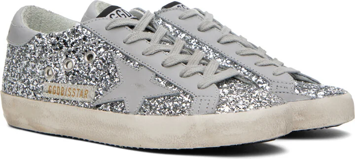Golden Goose SSENSE Exclusive Silver Super-Star Classic Sneakers - Image 4