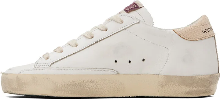 Golden Goose SSENSE Exclusive White & Beige Super-Star Sneakers - Image 3