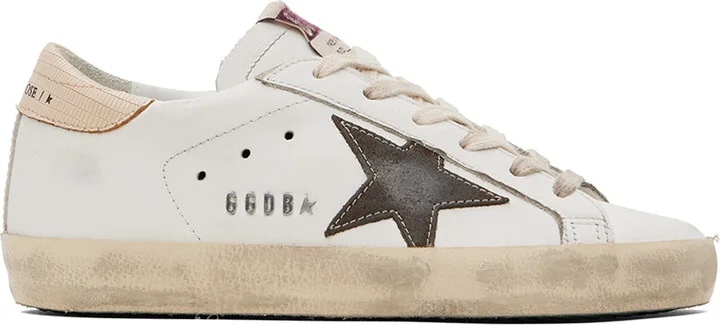 Golden Goose SSENSE Exclusive White & Beige Super-Star Sneakers