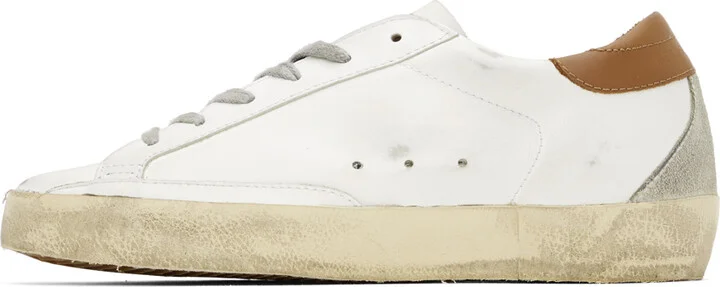 Golden Goose SSENSE Exclusive White & Brown Super-Star Classic Sneakers - Image 3