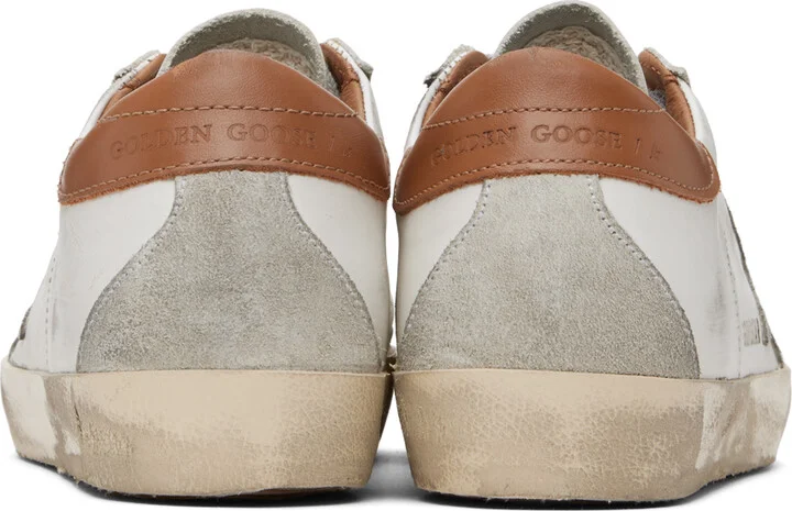Golden Goose SSENSE Exclusive White & Brown Super-Star Sneakers - Image 2