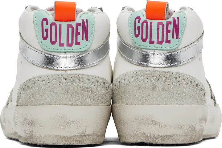 Golden Goose SSENSE Exclusive White & Gray Mid Star Sneakers - Image 2