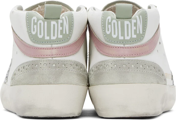 Golden Goose SSENSE Exclusive White & Gray Mid Star Sneakers - Image 2