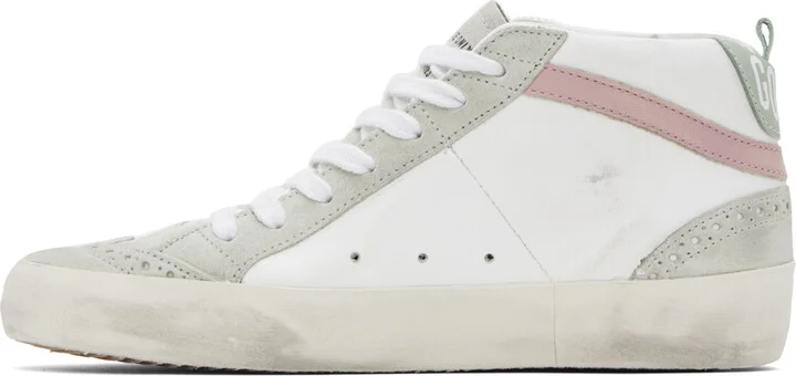 Golden Goose SSENSE Exclusive White & Gray Mid Star Sneakers - Image 3