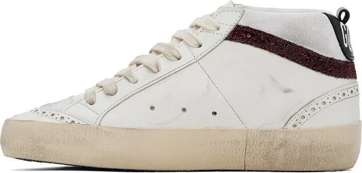Golden Goose SSENSE Exclusive White Mid Star Sneakers - Image 3