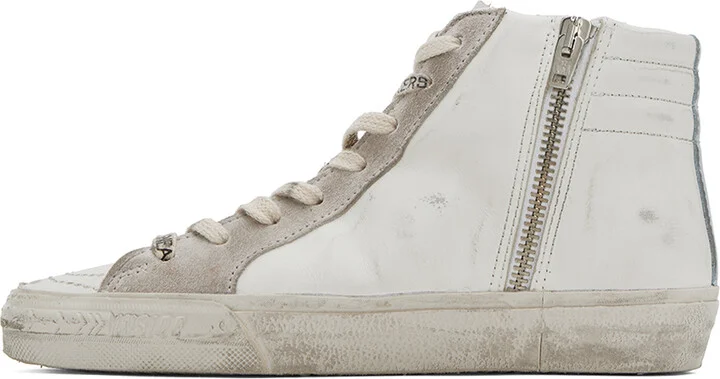 Golden Goose SSENSE Exclusive White Slide Sneakers - Image 3
