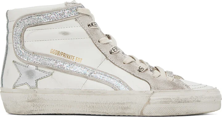 Golden Goose SSENSE Exclusive White Slide Sneakers