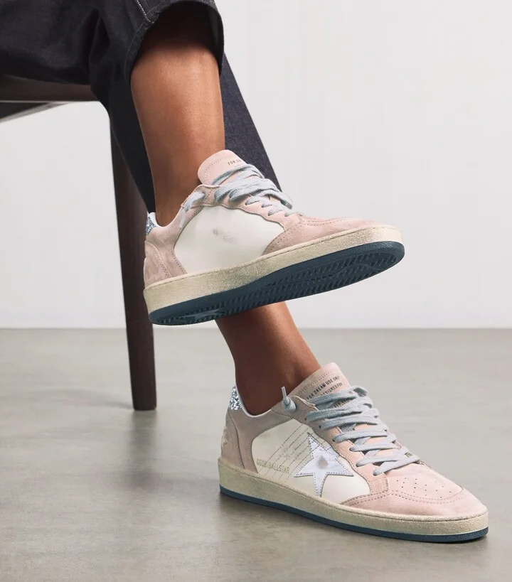 Golden Goose Suede Embellished Ball Star Sneakers - Image 2