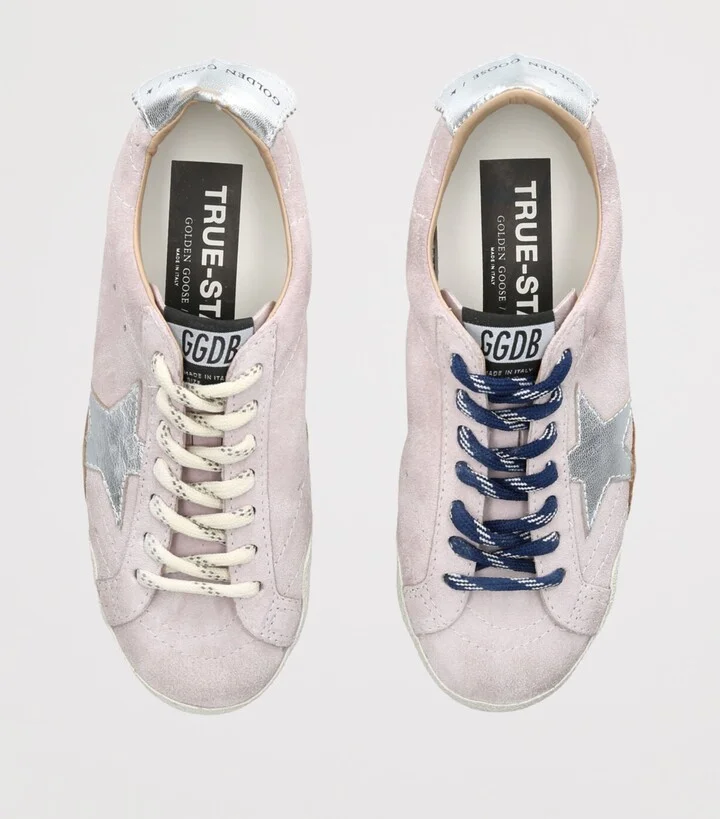 Golden Goose Suede-Leather True Star Sneakers - Image 4