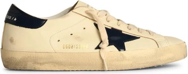 Golden Goose Super-Star Classic Sneakers In White Nappa Leather
