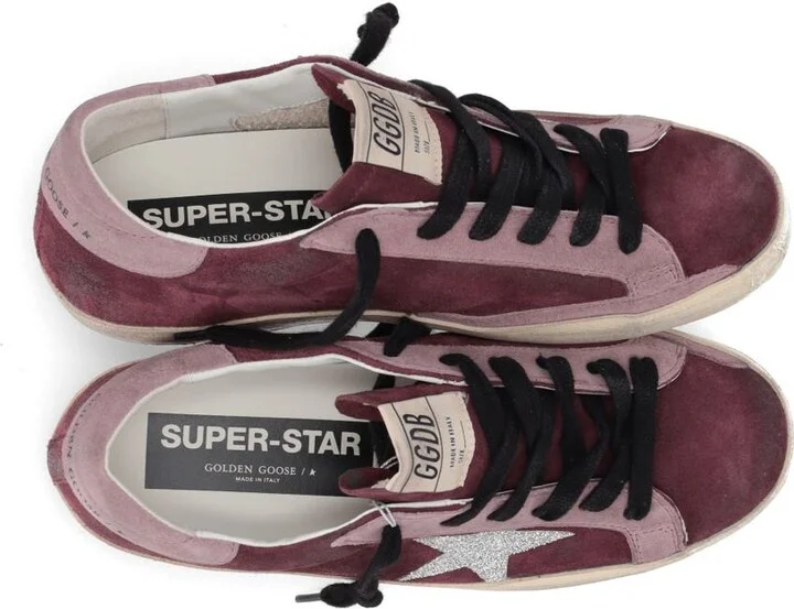 Golden Goose Super-Star Classic With List Suede Upper Toe And Heel Crystal Fabric Star - Image 3