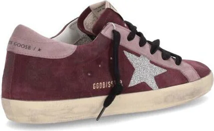 Golden Goose Super-Star Classic With List Suede Upper Toe And Heel Crystal Fabric Star - Image 4