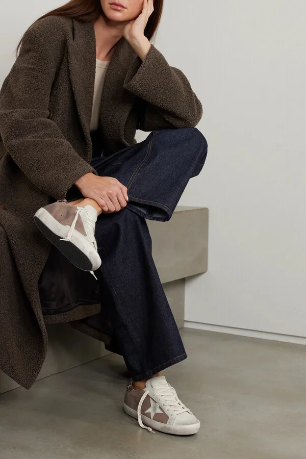 Golden Goose - Super-star Distressed Calf Hair-trimmed Nubuck And Suede Sneakers - Brown - Image 2