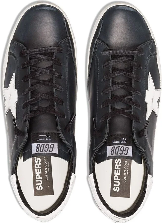 Golden Goose Super-Star Distressed-Effect Leather Sneakers Shoes - Image 2