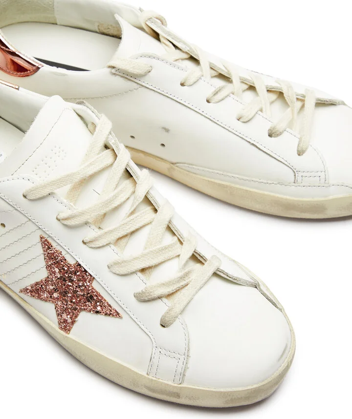 Golden Goose Super-star Distressed Leather Sneakers - Image 3