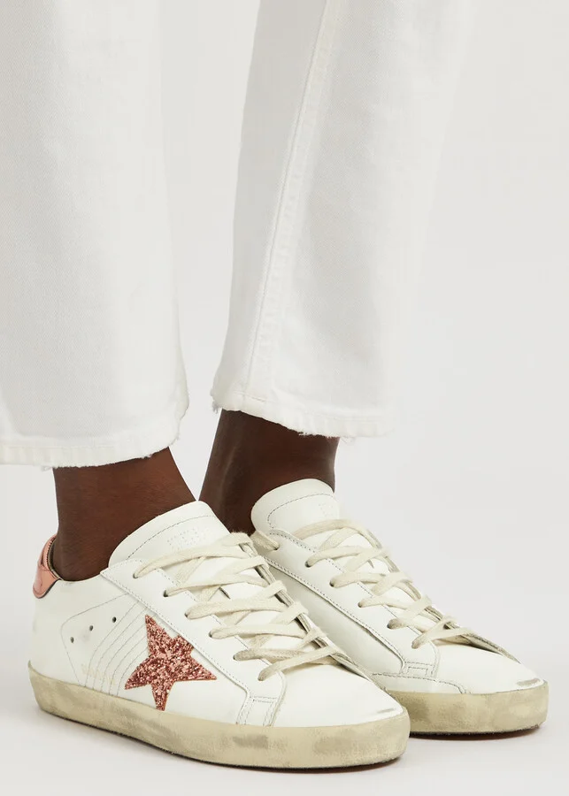 Golden Goose Super-star Distressed Leather Sneakers - Image 5