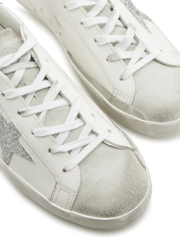 Golden Goose Super-star Distressed Leather Sneakers - Image 3