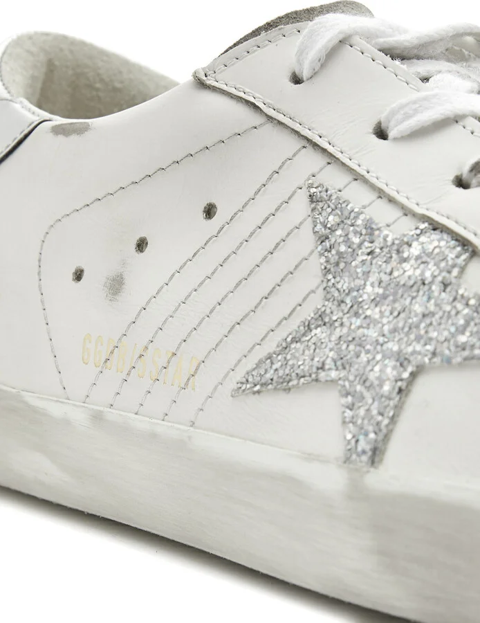 Golden Goose Super-star Distressed Leather Sneakers - Image 4