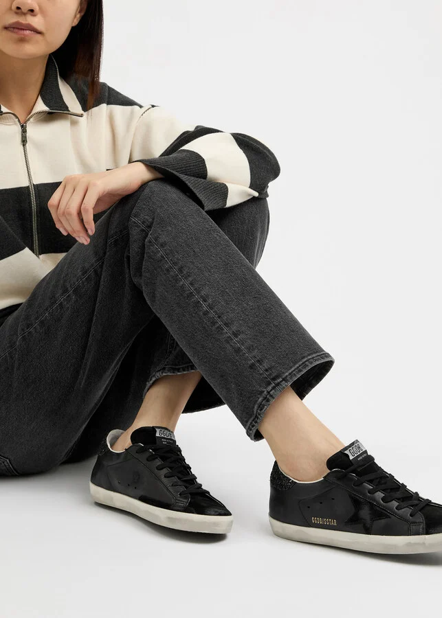 Golden Goose Super-star Distressed Leather Sneakers - Image 5