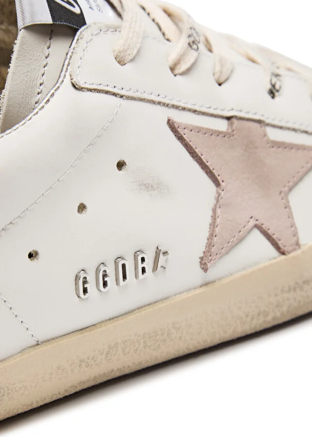 Golden Goose Super-star Distressed Leather Sneakers - Image 3
