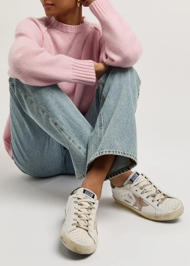 Golden Goose Super-star Distressed Leather Sneakers - Image 5